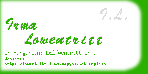irma lowentritt business card